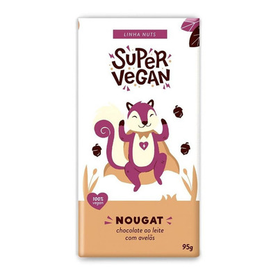 Barra de Chocolate Nougat Super Vegan 95g