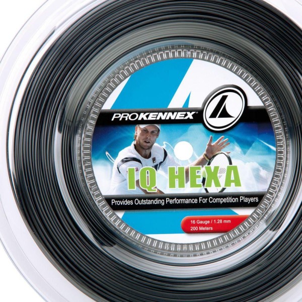 Encontraproduto.com.br - Corda Prokennex IQ Hexa 16L 1.28mm Preta Rolo com 200 metros