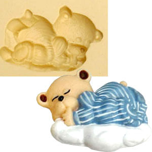 Molde de Silicone para Biscuit Casa da Arte - Modelo: Ursinho nas Nuvens 842
