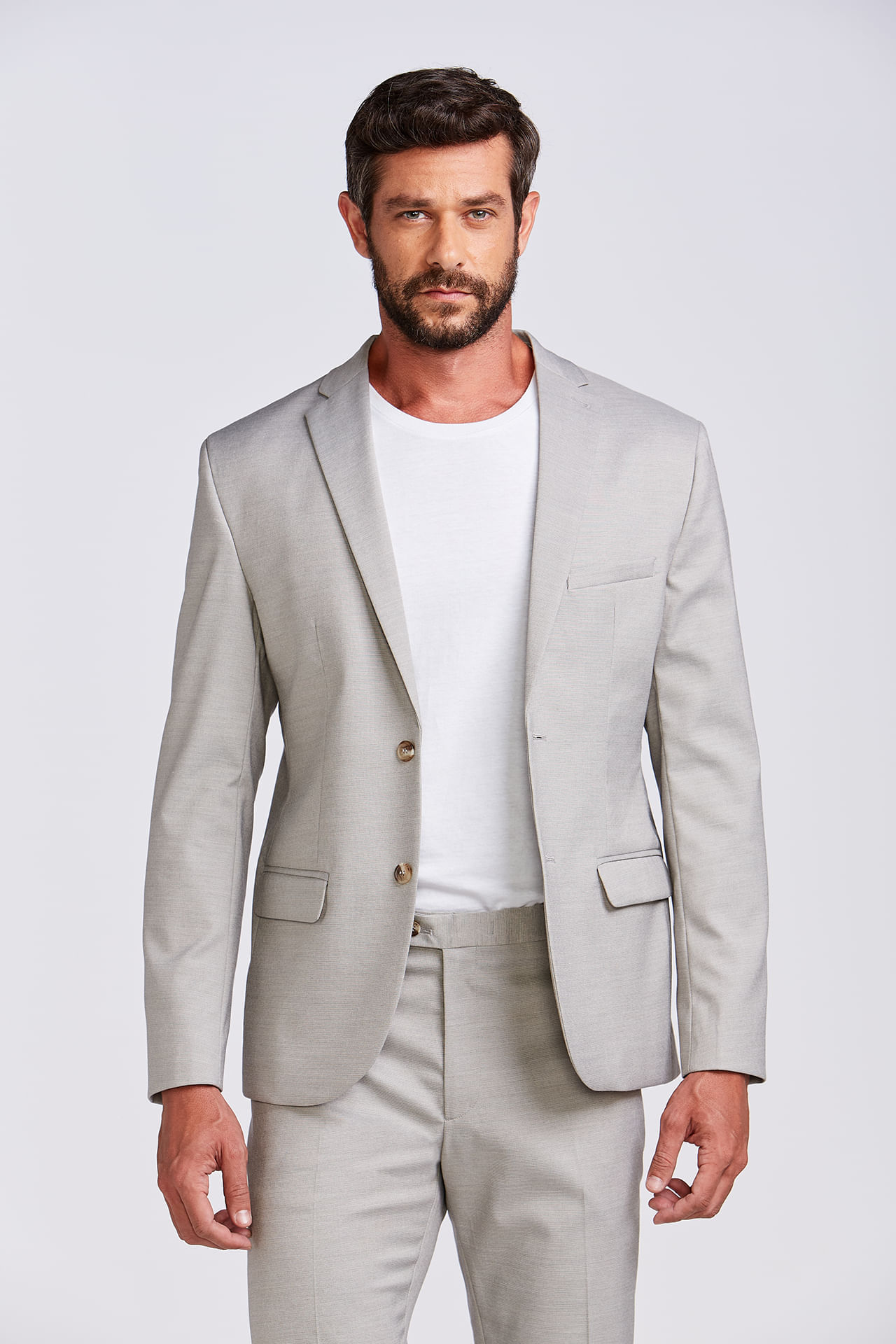 COSTUME PV ELASTANO FANTASIA FALSO LISO AREIA