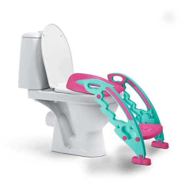 Encontraproduto.com.br - Redutor de Assento com Escada Step Potty Rosa 18+M Multikids Baby - BB052OUT [Reembalado]