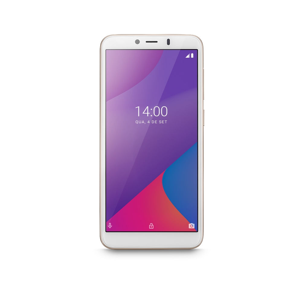 Encontraproduto.com.br - Smartphone G Max Tela 6.0 Pol HD IPS 1GB+32GB  Android 9 Pie Dourado Multilaser - P9108OUT [Reembalado]