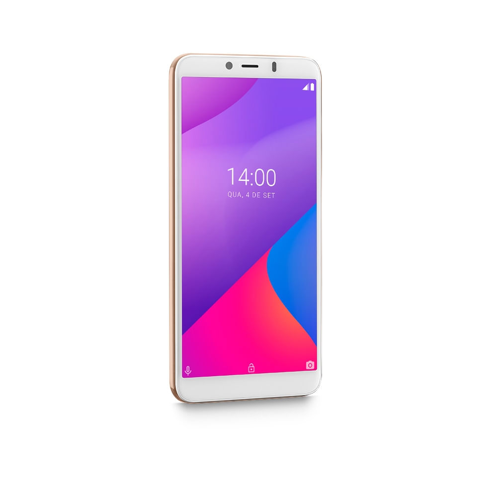 Encontraproduto.com.br - Smartphone G Max Tela 6.0 Pol HD IPS 1GB+32GB  Android 9 Pie Dourado Multilaser - P9108OUT [Reembalado]