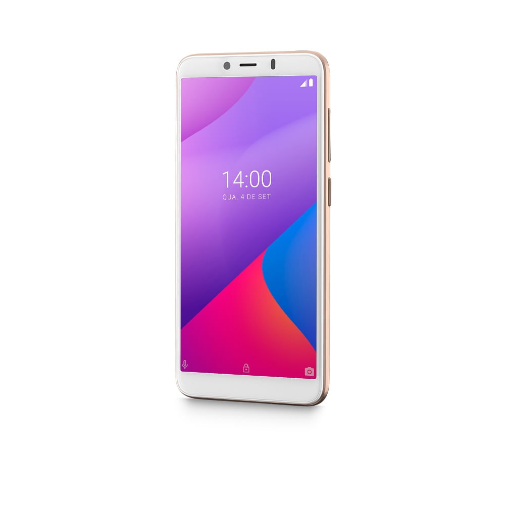 Encontraproduto.com.br - Smartphone G Max Tela 6.0 Pol HD IPS 1GB+32GB  Android 9 Pie Dourado Multilaser - P9108OUT [Reembalado]