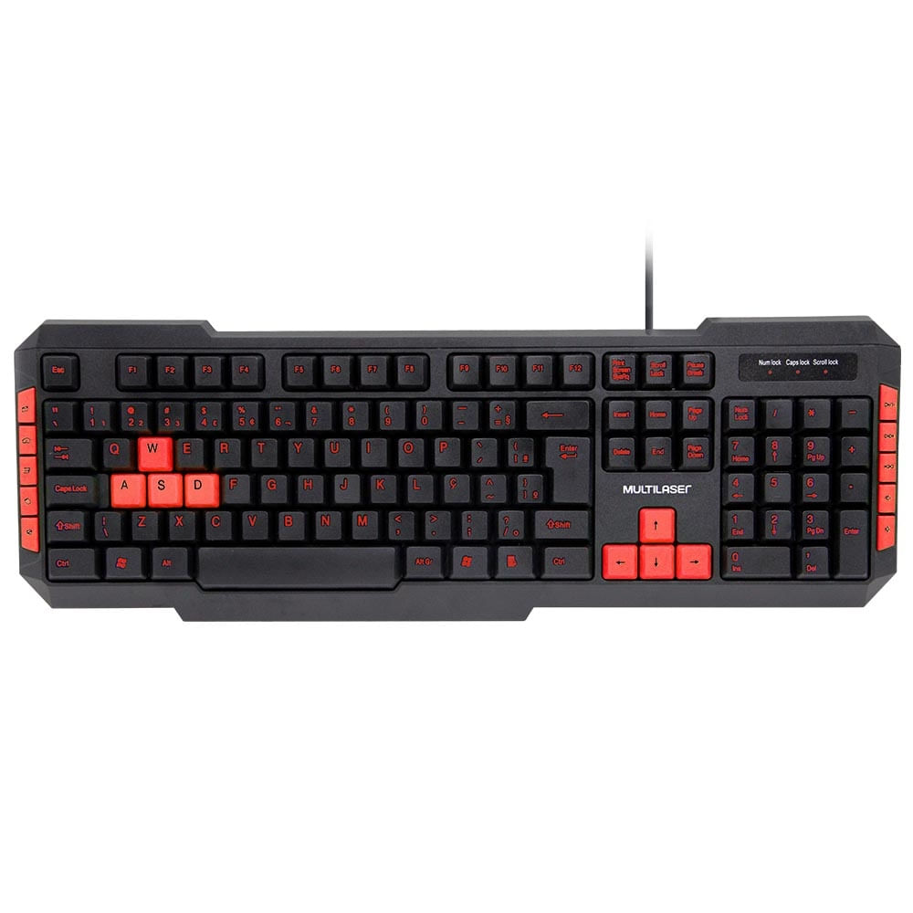 Encontraproduto.com.br - Teclado Gamer Com Hotkeys Multimídia Preto Multi - TC160OUT [Reembalado]