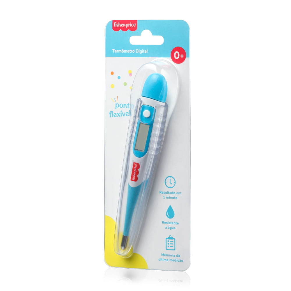 Encontraproduto.com.br - Termômetro Digital com Ponta Flexível - Fisher Price - HC201OUT [Reembalado]