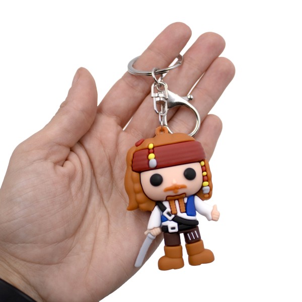 Encontraproduto.com.br - PINGENTES PIRATAS DO CARIBE 65MM EMBORRACHADO COM 12 PEÇAS