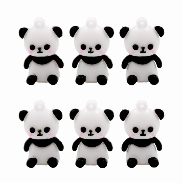 Encontraproduto.com.br - PINGENTE PANDA 25MM EMBORRACHADO COM 100 UNIDADES