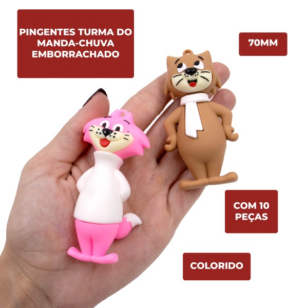 Encontraproduto.com.br - PINGENTES TURMA DO MANDA-CHUVA 70MM EMBORRACHADO COM 10 PEÇAS