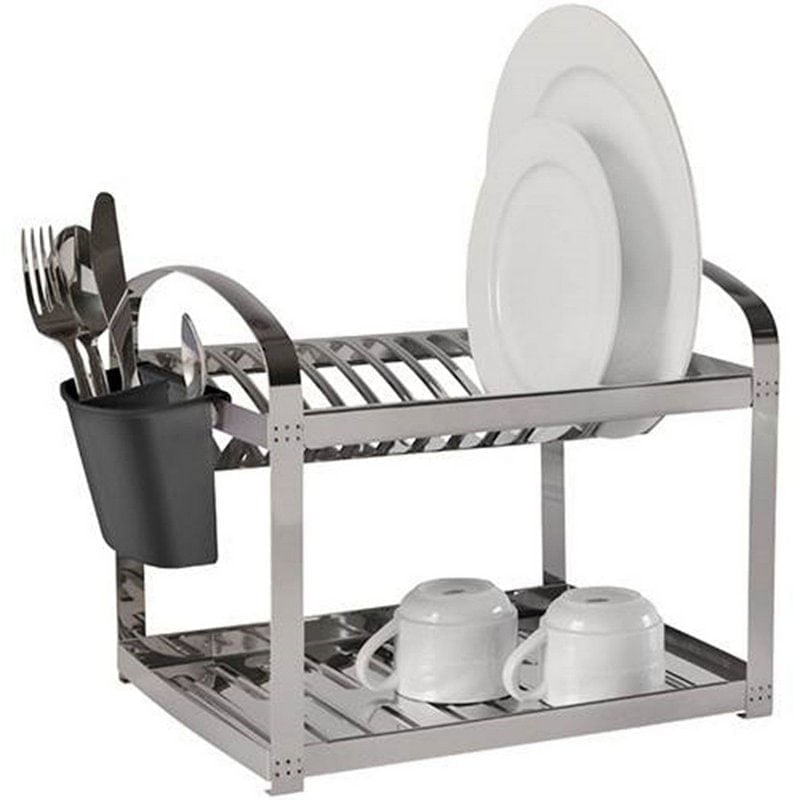 Escorredor de Louças 12 Pratos com Porta Talheres Brinox Suprema