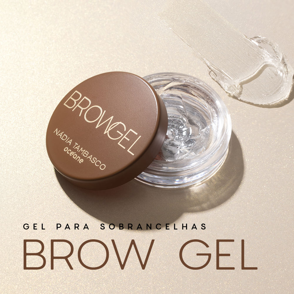 Encontraproduto.com.br - Kit Gel de Sobrancelha + Pincel Duo Brow Brush Nádia Tambasco By Océane (2 Produtos)