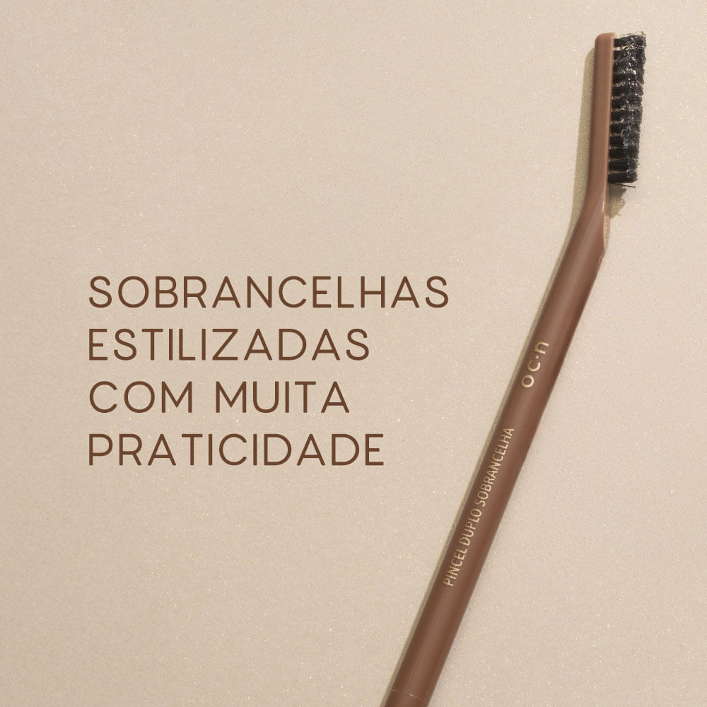 Encontraproduto.com.br - Kit Gel de Sobrancelha + Pincel Duo Brow Brush Nádia Tambasco By Océane (2 Produtos)