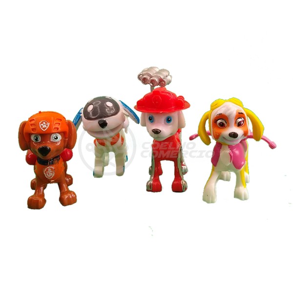 Encontraproduto.com.br - Kit 5 Bonecos Brinquedos Patrulha Canina Com 4 Skate - Lider Hum Ryder Marshall Zuma Skye Robo Dog 3