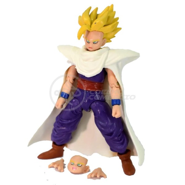 Encontraproduto.com.br - Boneco Brinquedo Articulado 14cm Action Figure Removivel Gohan Super Sayajin SSJ Dragon Ball Z