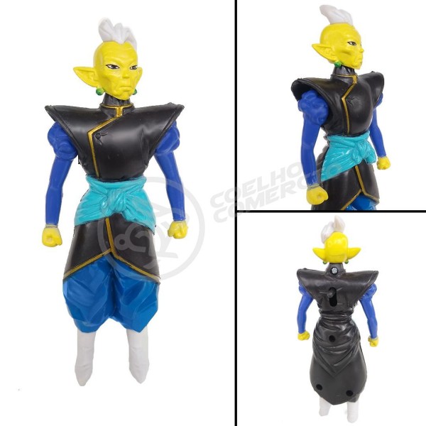 Encontraproduto.com.br - Kit Conjunto 6 Boneco vegeta SSJ3 Sr Zeno Zamasu Sumo Sacerdote Daishinkan DragonBall Super 15cm