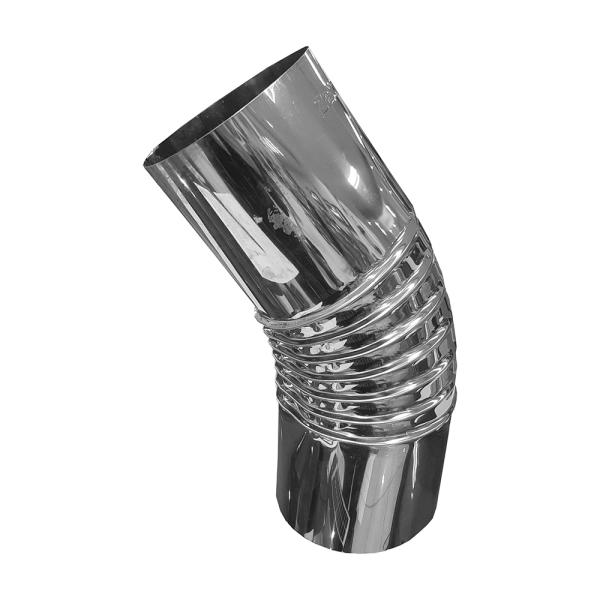 Cano Curvo Inox Zatti 45° com Diâmetro de 12cm - 001897