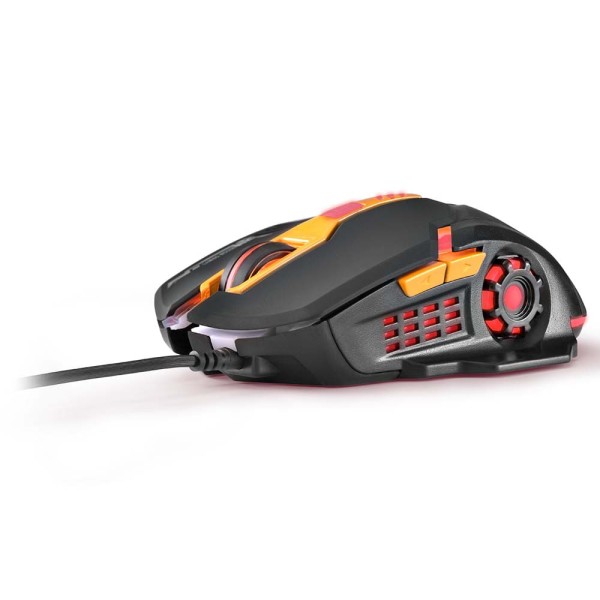 Encontraproduto.com.br - Mouse Gamer 2400DPI Preto e Laranja Multilaser - MO270OUT [Reembalado]