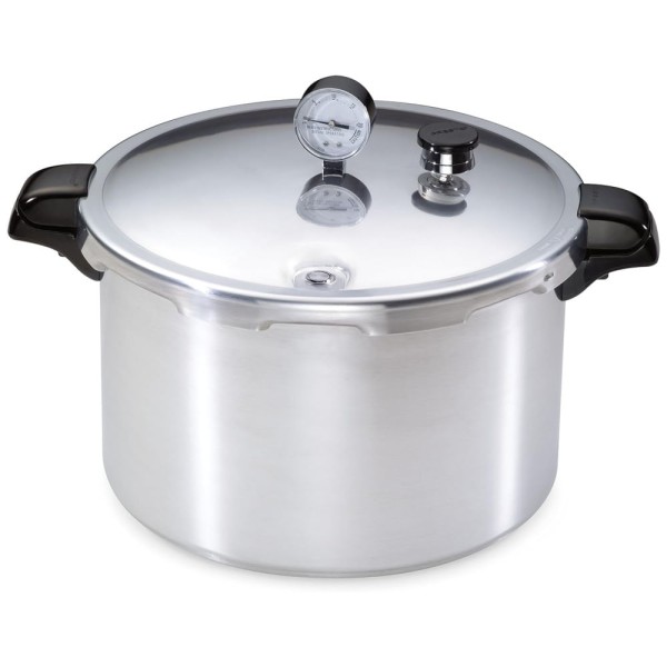 Encontraproduto.com.br - Panela de Pressão em Alumínio 15,1L com Manômetro de Pressão, 110V 1000W, Presto 01755, Prata