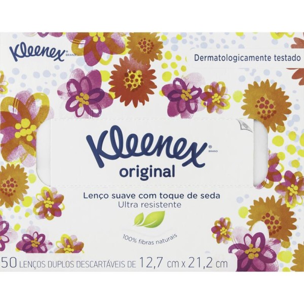 Encontraproduto.com.br - Lenço de Papel Kleenex Caixeta com 50 folhas