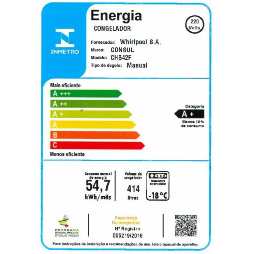 Encontraproduto.com.br - Freezer Horizontal Consul 414L 2 Porta CHB42 Branco