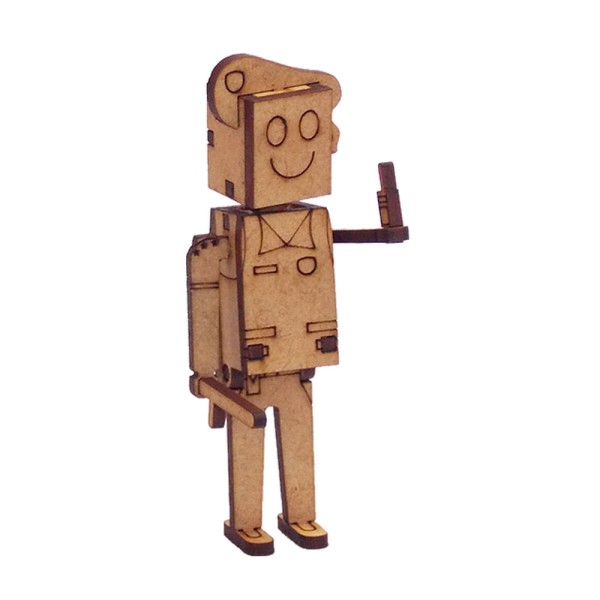 Encontraproduto.com.br - Miniatura em MDF Woodplan Personagem Stive 10 x 4 x 2 cm - A131