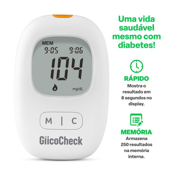 Encontraproduto.com.br - Monitor De Glicemia Glicocheck Care Plus Multi Saúde - HC487OUT [Reembalado]