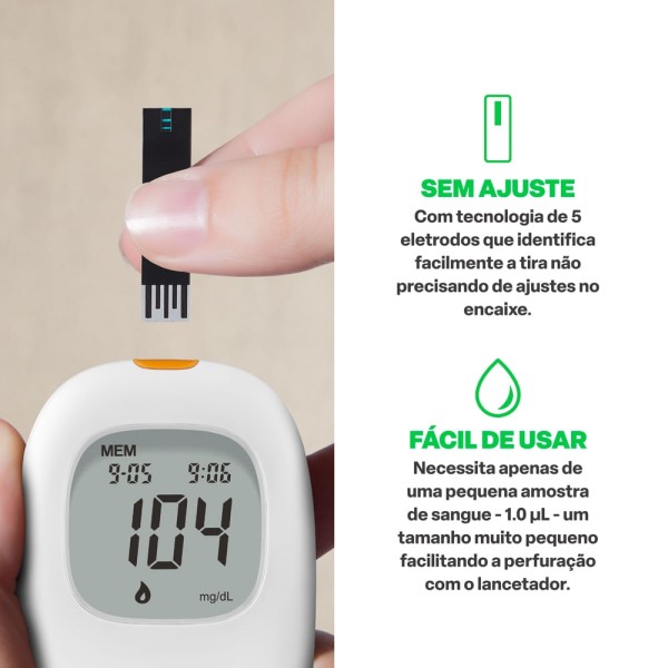 Encontraproduto.com.br - Monitor De Glicemia Glicocheck Care Plus Multi Saúde - HC487OUT [Reembalado]