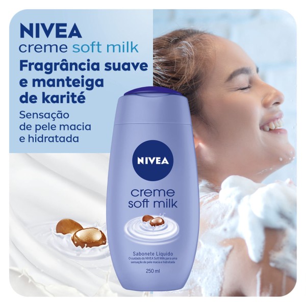 Encontraproduto.com.br - Sabonete Líquido Nivea Soft Milk 250Ml - Nivea Body