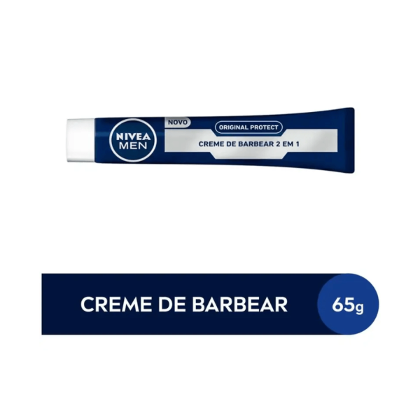 Encontraproduto.com.br - Creme de Barbear 2 em 1 Original Protect - Nivea Men - 65g