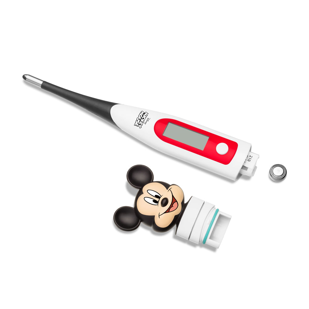Encontraproduto.com.br - Termômetro Digital Mickey Disney com Ponta Flexível Multi Saúde - HC078OUT [Reembalado]