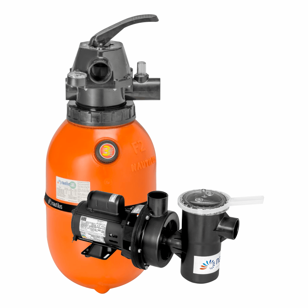 Conjunto Nautilus F-280P 1/4CV Monofásico Piscina até 19.000L