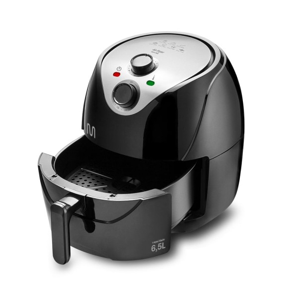 Encontraproduto.com.br - Fritadeira elétrica Air Fryer 6,5L C/ Grade, Timer 60Min, Temp. 200°C - 1800w-220v - Preto Multi - CE126OUT [Reembalado]