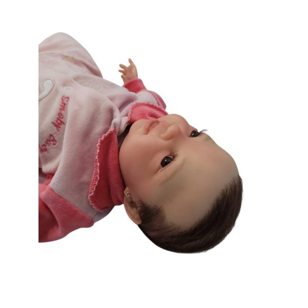 Encontraproduto.com.br - Boneca Bebê Reborn 45 cm Feita À Mão Com Roupinha Pink