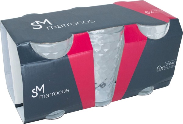 Encontraproduto.com.br - Jogo de Copos Long Drink Marrocos SM 350ml c/ 6 pçs 2645/260