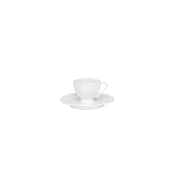Xícara Pequena 75 Ml Com Pires Soleil White