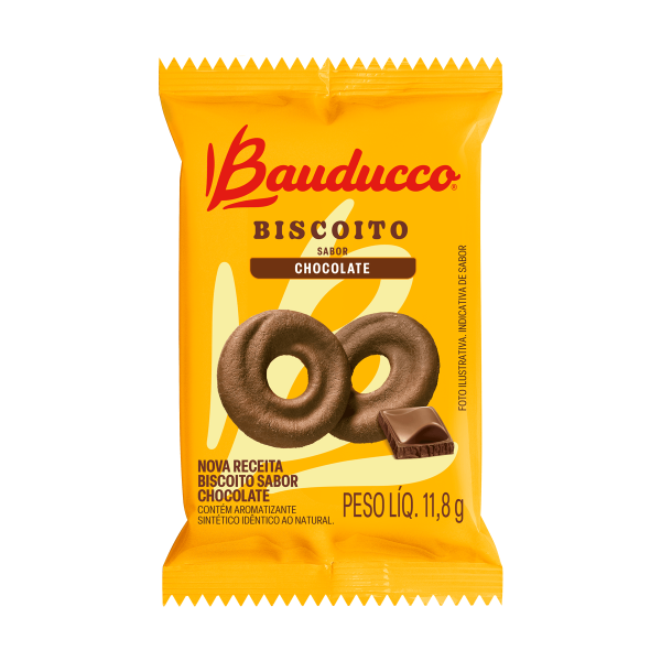 Encontraproduto.com.br - Biscoito Amanteigado Chocolate 11,8g com 400 Sachês Bauducco