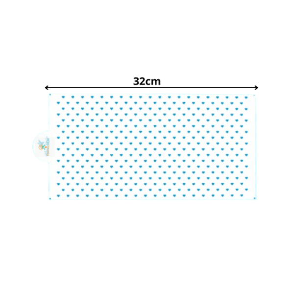 Stencil Mini Corações Blue Star