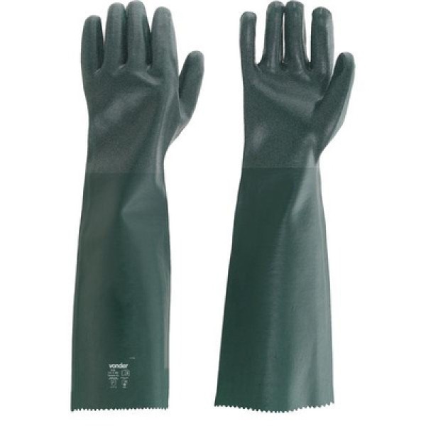 Luva Pvc Palma Áspera Forro 56Cm Pav0056 05 Pares