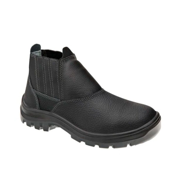 Botina NR.45 Elástico PU Bidensidade Com Bico Aço Preta REF. 10VB48-A - Vulcaflex