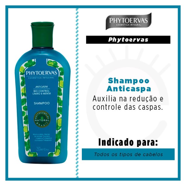 Encontraproduto.com.br - Phytoervas Bio Control Limão e Menta – Shampoo Anticaspa