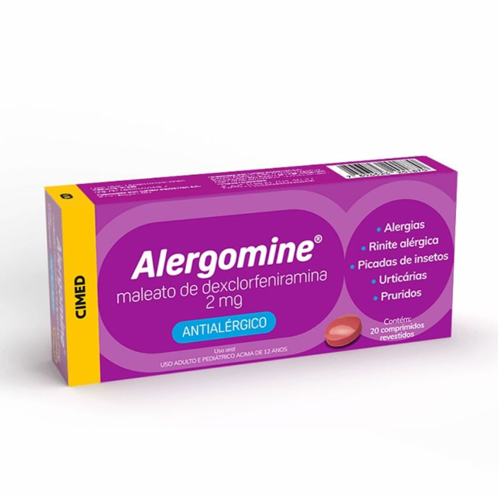 Alergomine 2mg 20 Comprimidos Revestidos