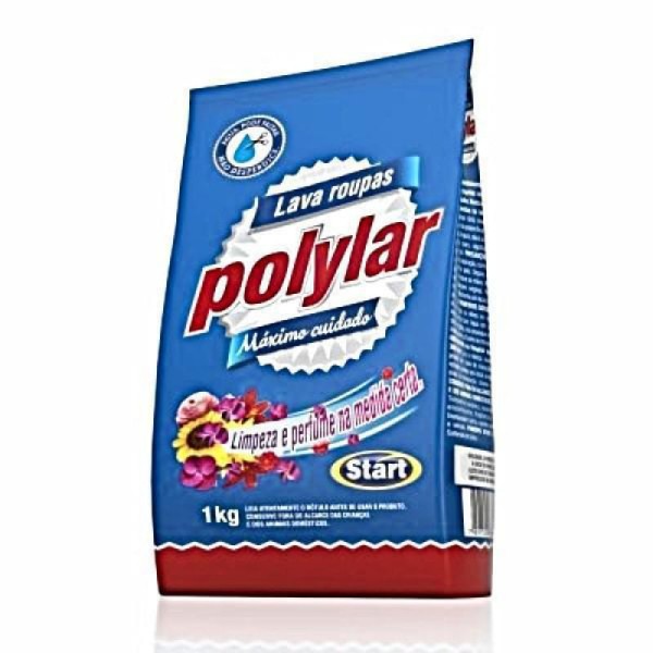 Sabao Em Po Polylar 1kg Sachet Lava Roupas