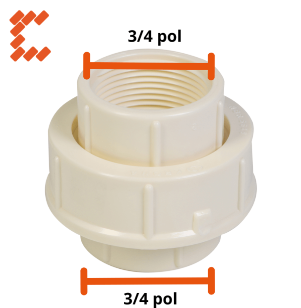 Encontraproduto.com.br - Uniao Roscavel Branca Rr  3/4 - Pacote com 20 Unidades - Krona
