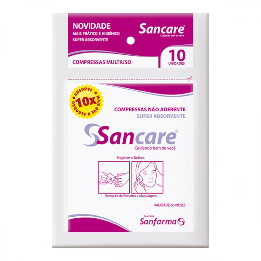 Encontraproduto.com.br - Compressa Gaze Sancare Nao Aderente Com 10 Unidades