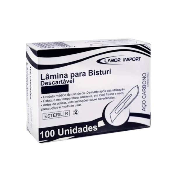 Encontraproduto.com.br - Lâmina De Bisturi N°11 Aço Carbono Caixa Com 100 - Labor Import