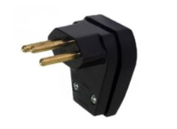 Plug Macho 2P+T 20A 250V Pt Com Prensa Cabo Ref. 1.067-2 - Pezzi