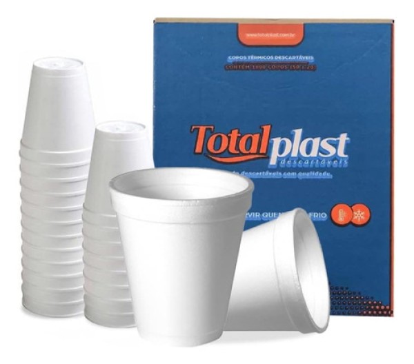 Copo Termico De Isopor 70ml Com 1000 Descartavel Totalplast