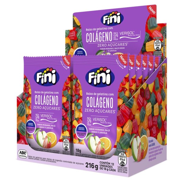 Encontraproduto.com.br - Bala Fini Natural Sweets Colágeno 18g