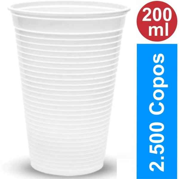 Copo Descartável em PP 200ml Branco Bellocopo Cx/ 2.500 unds.
