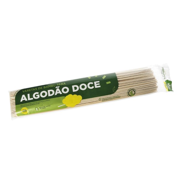 Palito Algodao Doce De Bambu 40Cm C/ 50X100